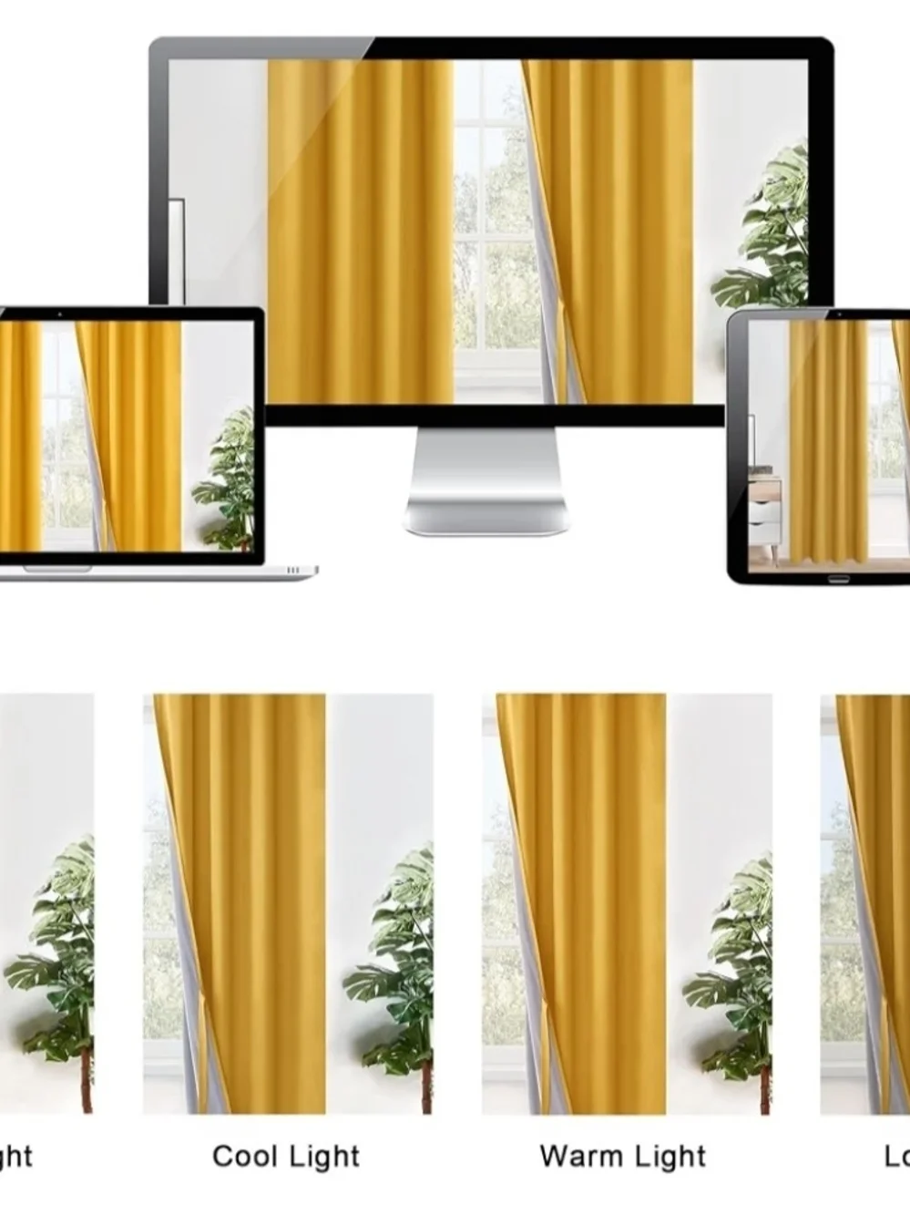 Set Of 2 W42 x L84 Mustard Blackout Curtains - NEW!